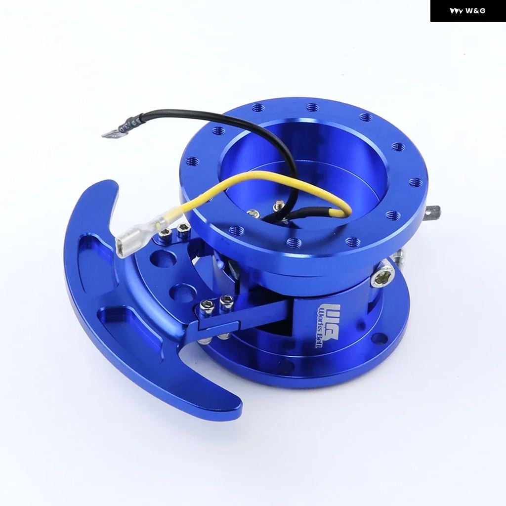 Works Bell クイックリリース 青 並行輸入品 WORKS BELL GTC レーシング ステアリングホイール クイック