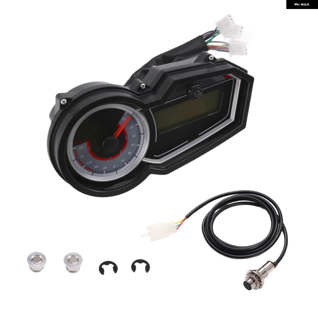 並行輸入品 オートバイ バイク LCDデジタルメータースピード メーター オドメータータコメーターゲージピアジオロビンソン125_1