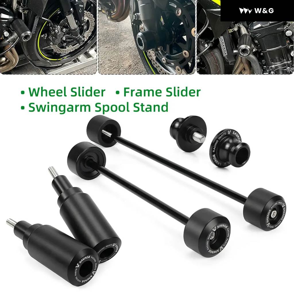 並行輸入品 カワサキ Z900 Z900SE ZR900 アクスルホイール スライダー フレーム クラッシュ スライダー スイングアーム スプール スタンド エキゾースト ク | ブランド登録なし | 07