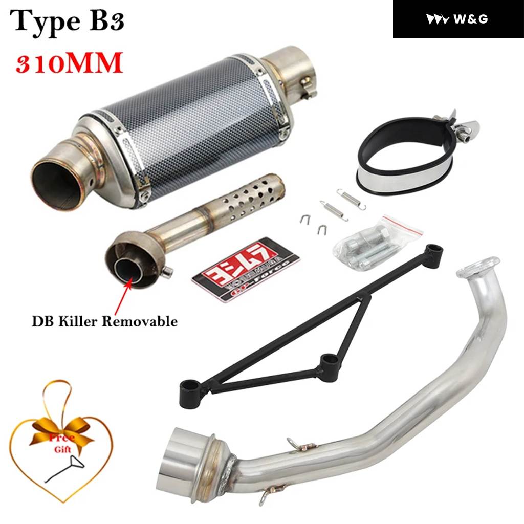 並行輸入品 フル システム ヤマハ GY6-125 GY6-150 GY6 125CC 150CC オートバイ バイク 排気 エスケープ マフラー フロントミドルリンク パイプ 付き DBキ_7