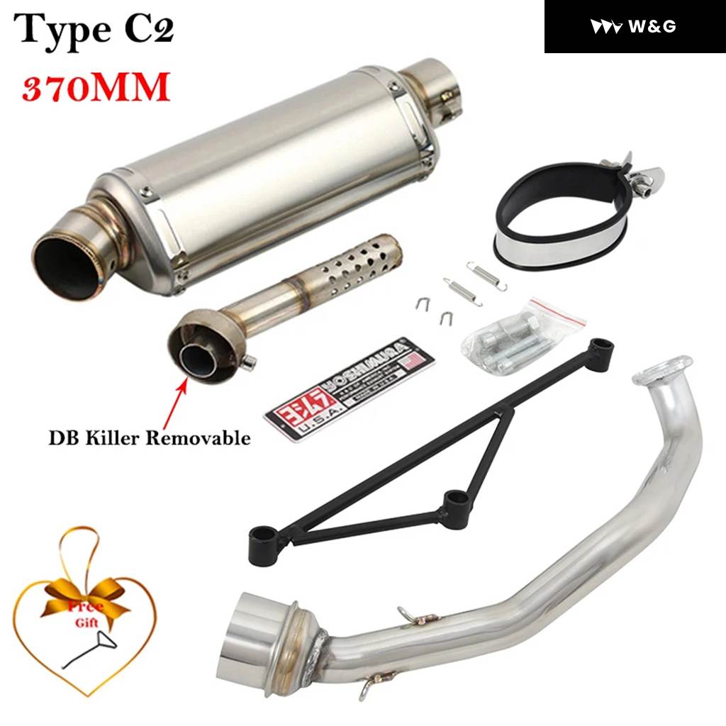 並行輸入品 フル システム ヤマハ GY6-125 GY6-150 GY6 125CC 150CC オートバイ バイク 排気 エスケープ マフラー フロントミドルリンク パイプ 付き DBキ_9