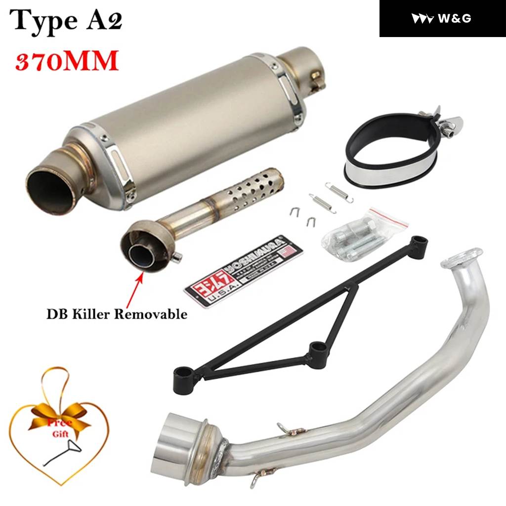 並行輸入品 フル システム ヤマハ GY6-125 GY6-150 GY6 125CC 150CC オートバイ バイク 排気 エスケープ マフラー フロントミドルリンク パイプ 付き DBキ_3