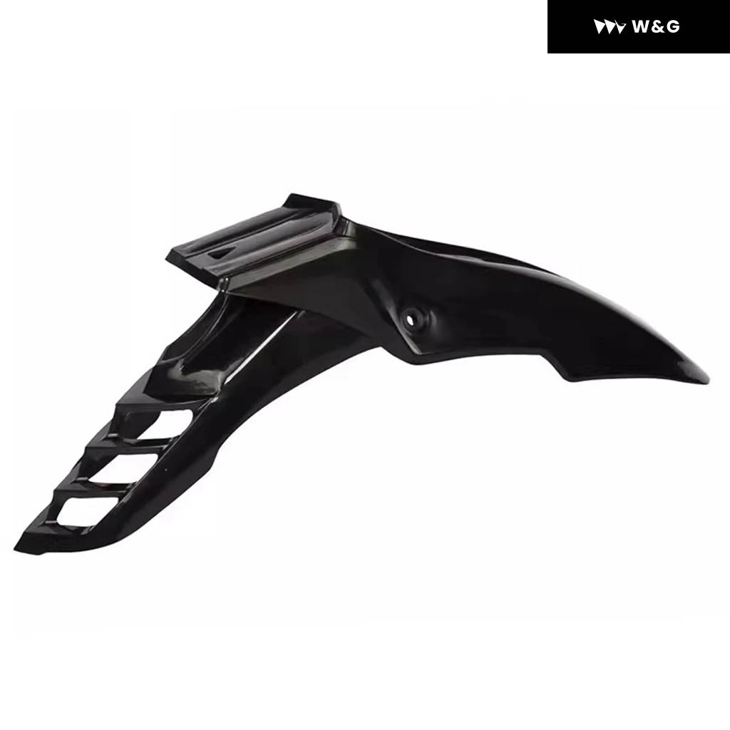 並行輸入品 汎用 スーパーモト モトクロス フロント フェンダー ブラック マッドガード ホンダ ヤマハ スズキ カワサキ DRZの画像