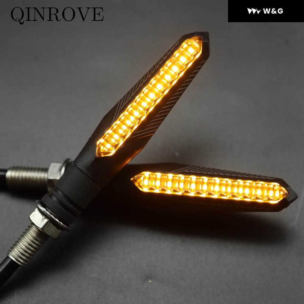 並行輸入品 1ペア 流れる オートバイ バイク フラッシャー ウィンカー LED ブリンカー 12V インジケーター ライト AB | ブランド登録なし | 01