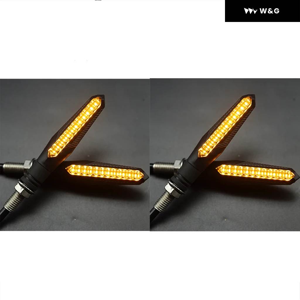 並行輸入品 1ペア 流れる オートバイ バイク フラッシャー ウィンカー LED ブリンカー 12V インジケーター ライト AB | ブランド登録なし | 02