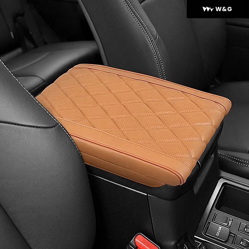 【並行輸入品】 トヨタ プラド 2003-2021 センター コンソール アームレスト カバー パッド ヘッドレイヤー牛革 傷防止 防水 アームレスト ボックス クッション | ブランド登録なし | 01