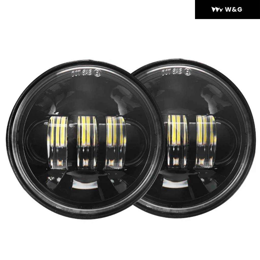 並行輸入品 7インチ LED ヘッドライト 4.5インチ フォグランプ ハローリング エンジェルアイ ウィンカー 補助 オートバイの画像