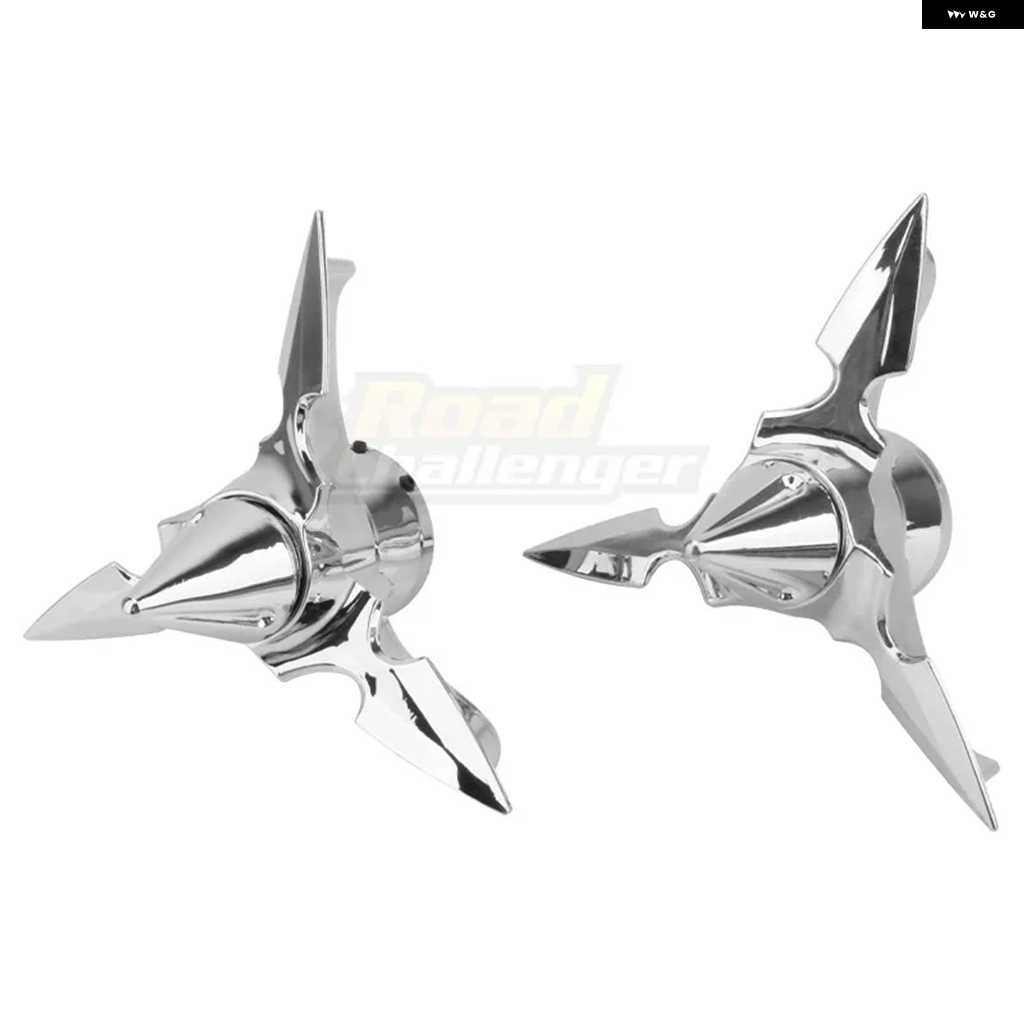 並行輸入品クロームブラックスカルスパンブレードスピニングフロントアクスルキャップナットカバー ケース ハーレー スポーツスター ツ_2