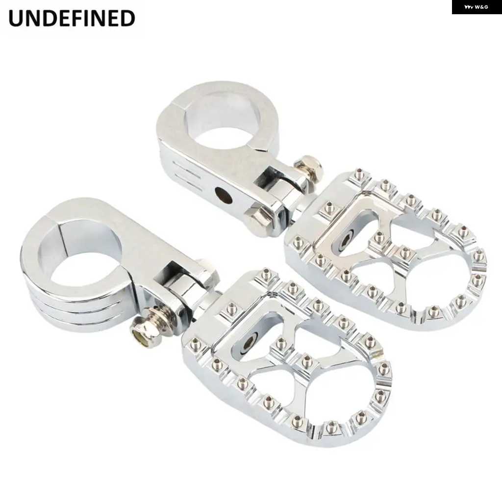 並行輸入品汎用 バイク フットペグ フットレスト 1 1/2インチ38MM エンジン ガード マウント クランプ ハーレー ロードの画像