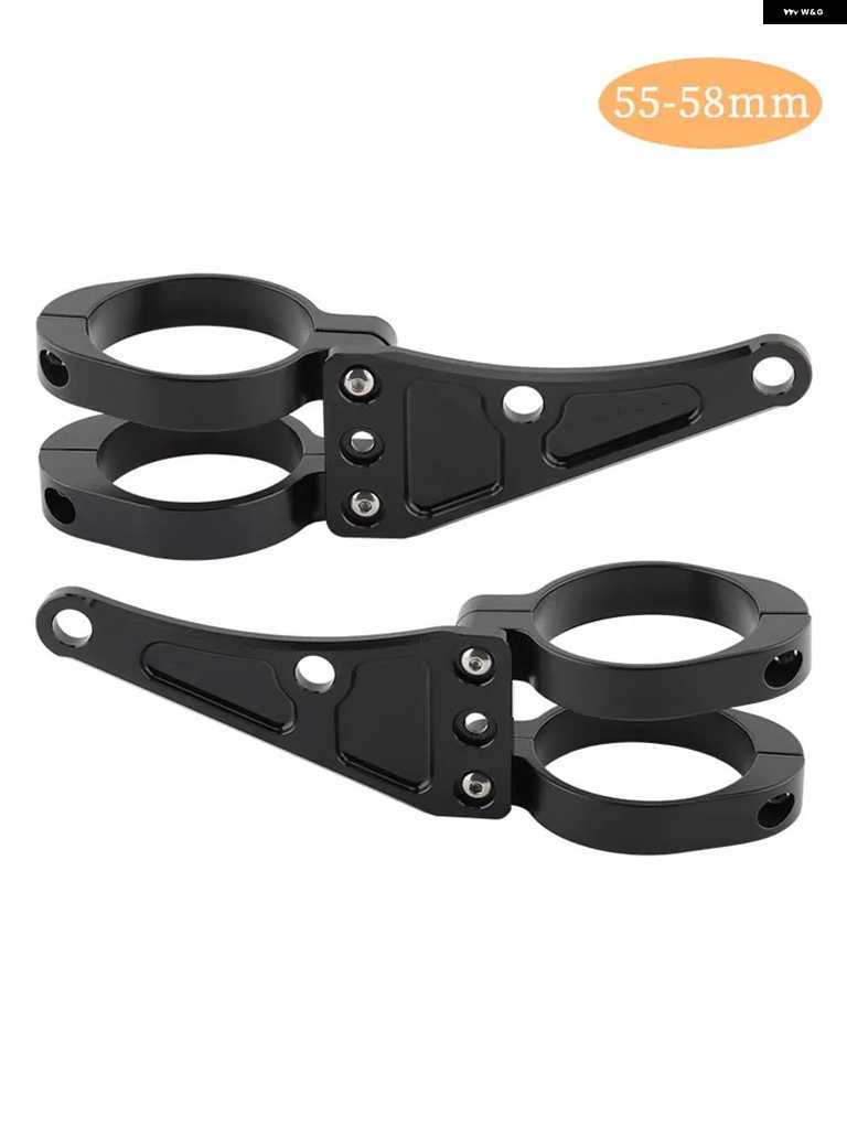 並行輸入品33MM-58MM ヘッドライト ブラケット マウント クランプ フォーク チューブ ライト ホルダー 54MM 49Mの画像