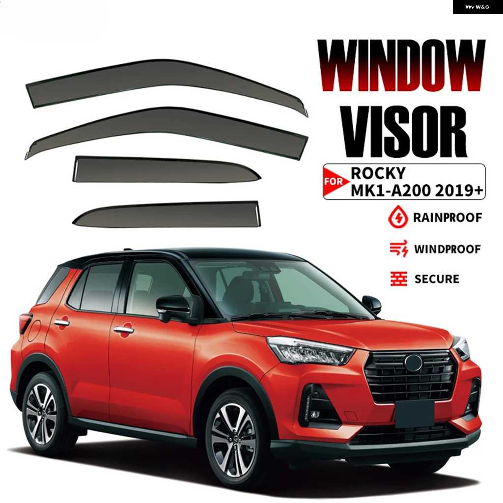 並行輸入品ダイハツ ロッキー 2019-2025 アクセサリー ウィンドウバイザー ウェザーシールド レインガード ドアバイザー ベントシェード ベントバイザー | ブランド登録なし | 01