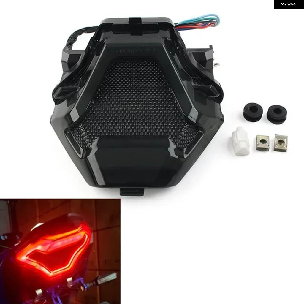 並行輸入品バイク一体型LED テールライト ウィンカー ヤマハ YZF R3 R25 Y15ZR MT07 FZ07 LC150の画像