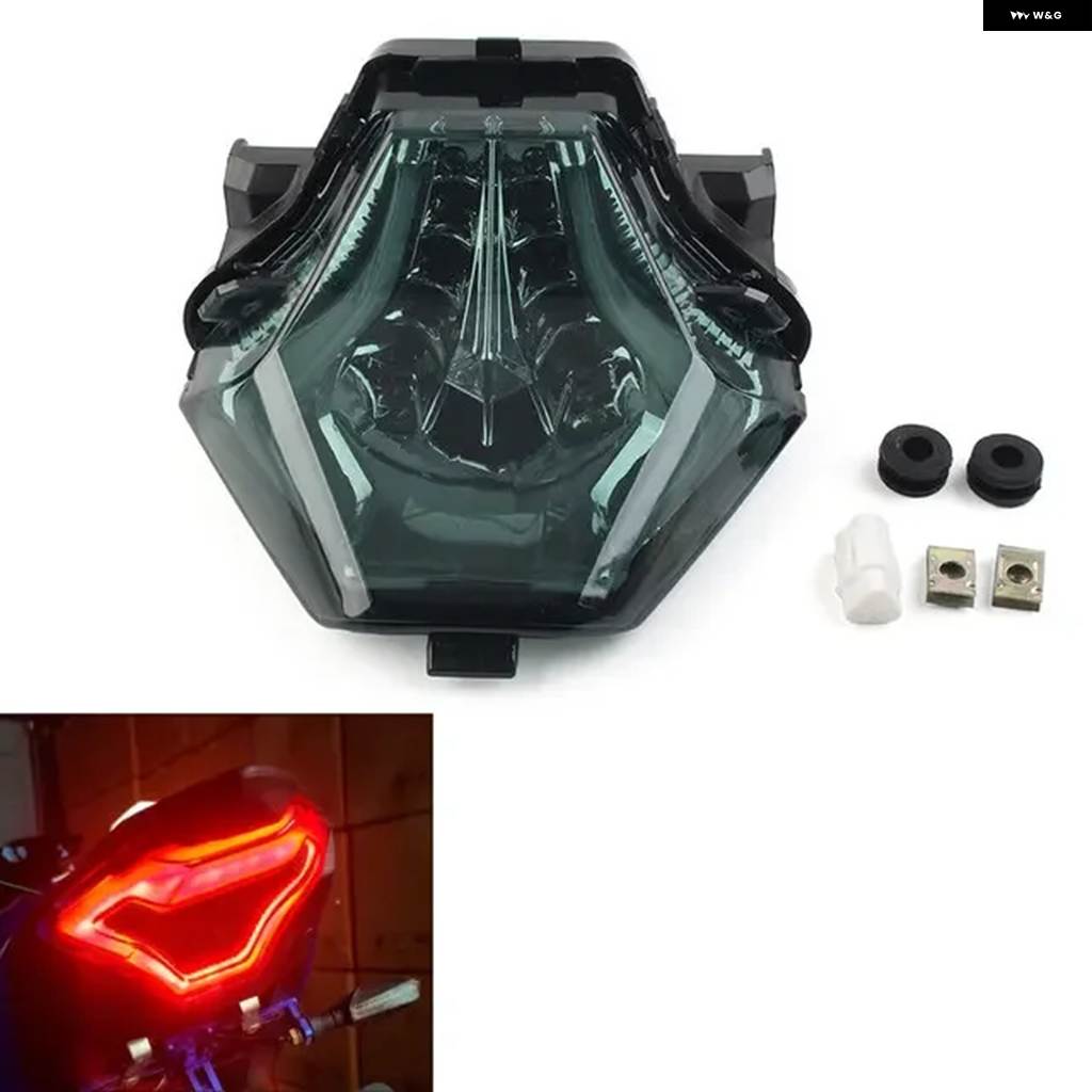 並行輸入品バイク一体型LED テールライト ウィンカー ヤマハ YZF R3 R25 Y15ZR MT07 FZ07 LC150の画像