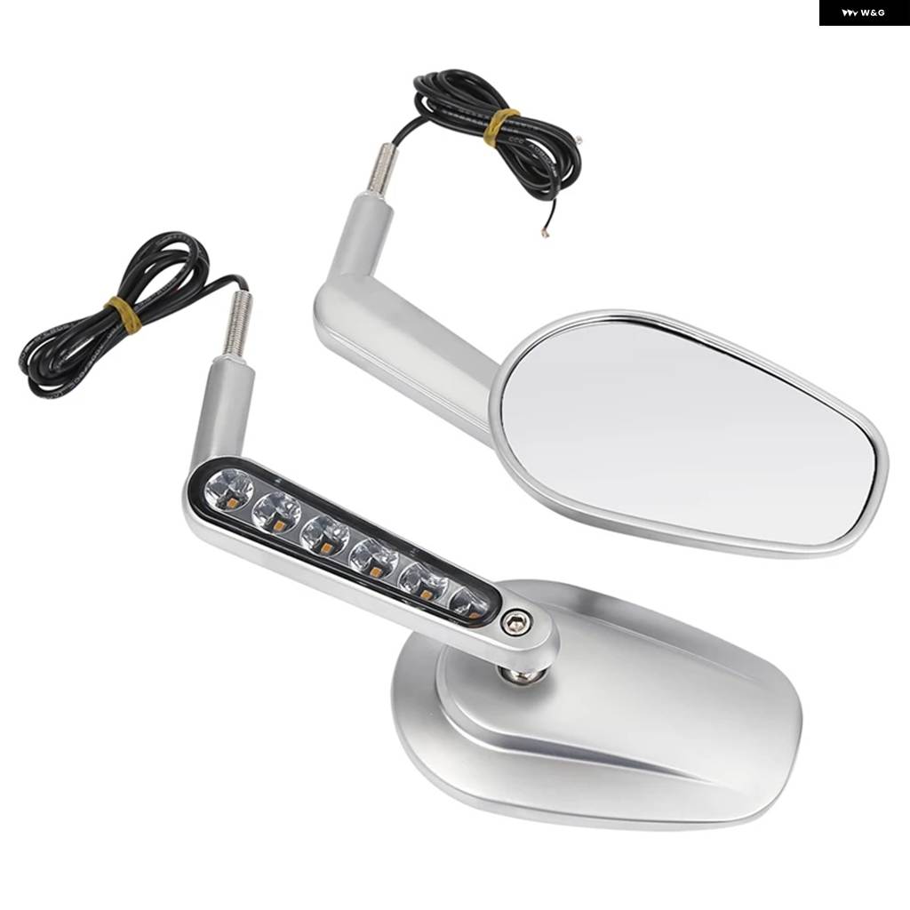 並行輸入品オートバイ マッスルリアビューサイド ミラー LED ウィンカーライト ハーレー V-ROD VRSCF 2009-2017 16の画像