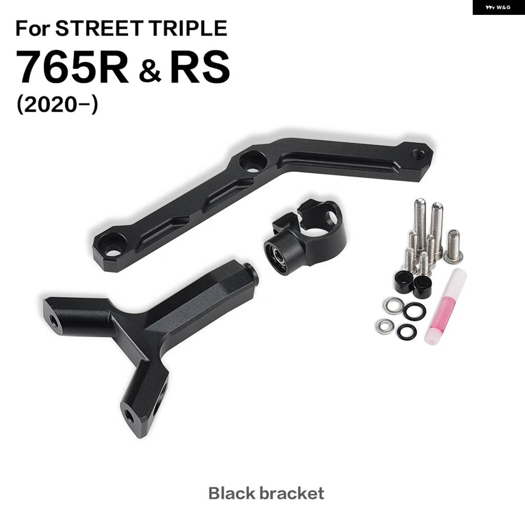並行輸入品バイク ダンパー ステアリングスタビライザーキット ストリートトリプル 765 R RS S 765R 765RS 765S 2017- アクセサリー ダンパー ブラケッの画像