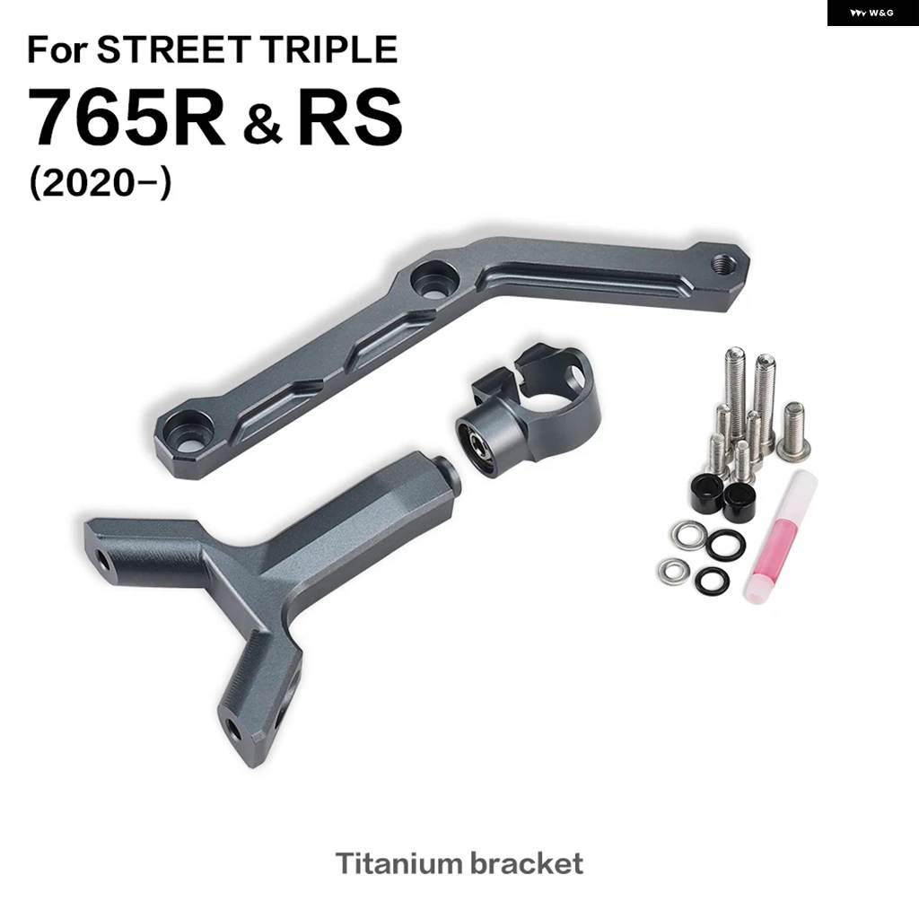 並行輸入品バイク ダンパー ステアリングスタビライザーキット ストリートトリプル 765 R RS S 765R 765RS 765S 2017- アクセサリー ダンパー ブラケッの画像