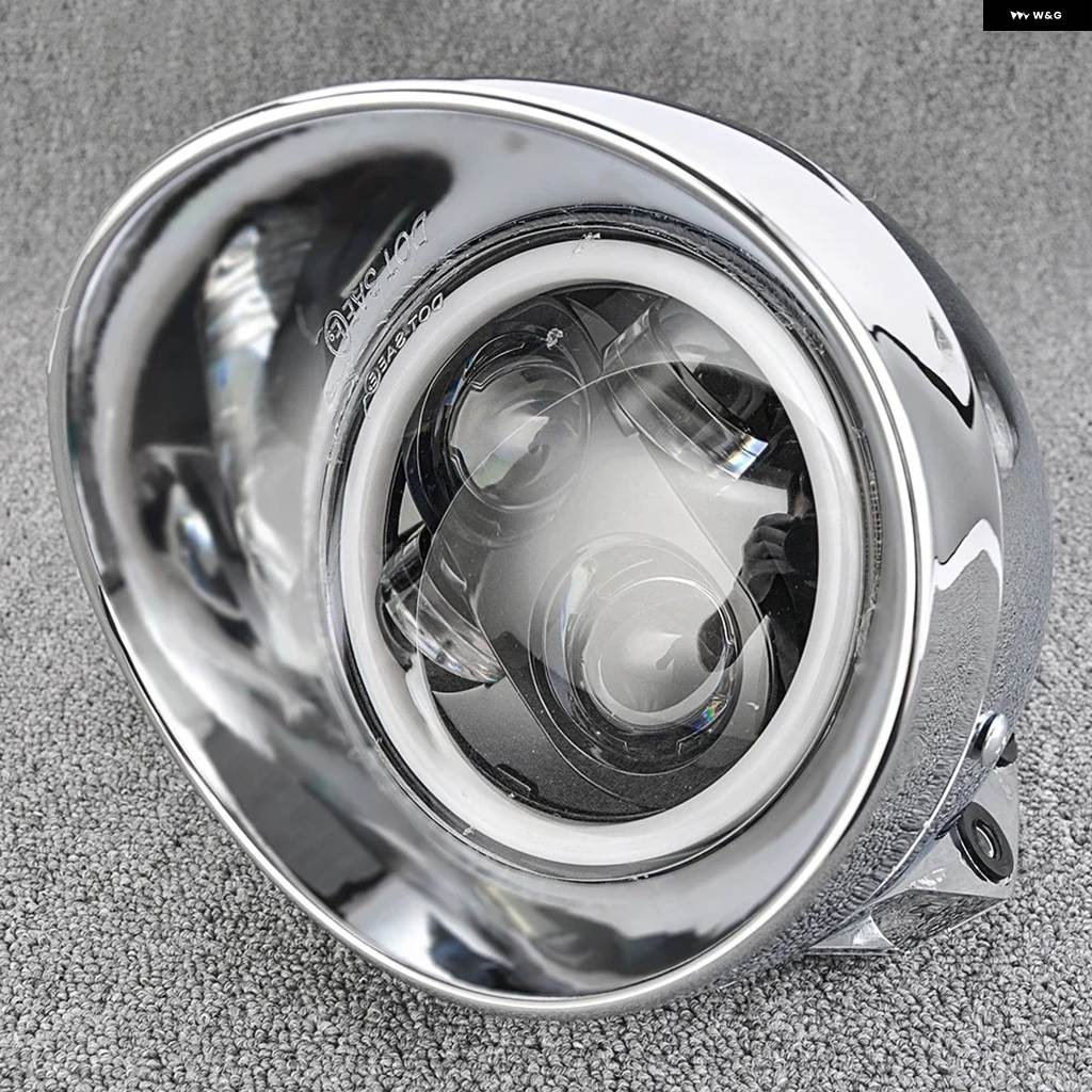 並行輸入品バイク ヘッドライト LED 5.75インチ バイク ライト システム ハーレー スポーツスター ダイナ ホンダ スズキの画像