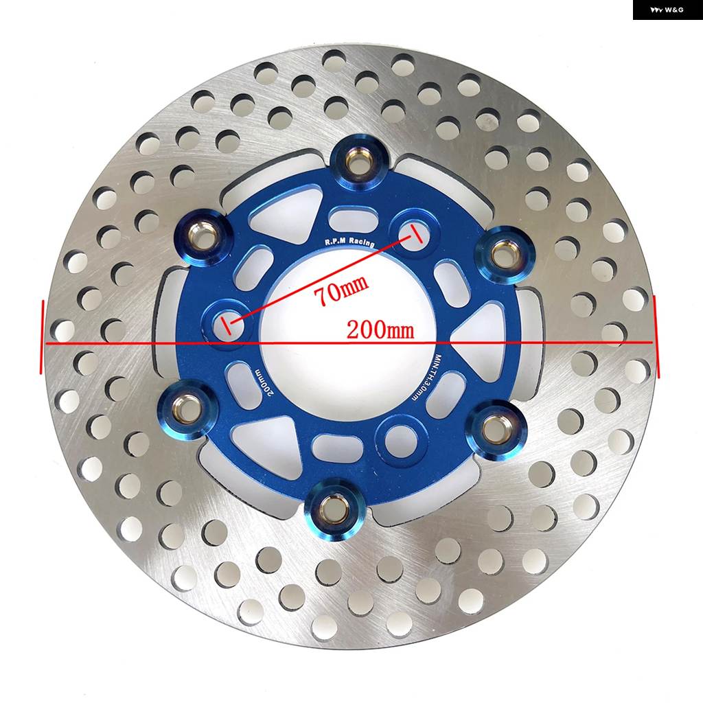 並行輸入品RPM 外径 200MM 220MM 2タイプ 1個 汎用 アルミ フローティングディスク オートバイ ブレーキ リアデの画像
