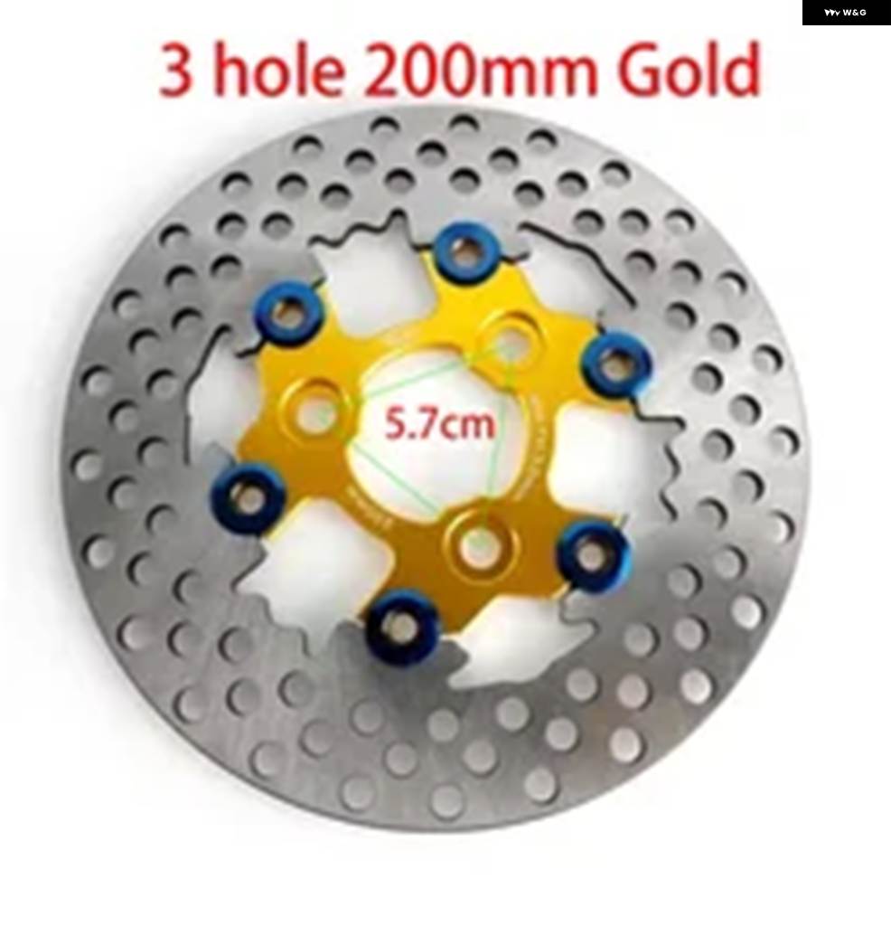 並行輸入品RPM 外径 200MM 220MM 2タイプ 1個 汎用 アルミ フローティングディスク オートバイ ブレーキ リアデの画像