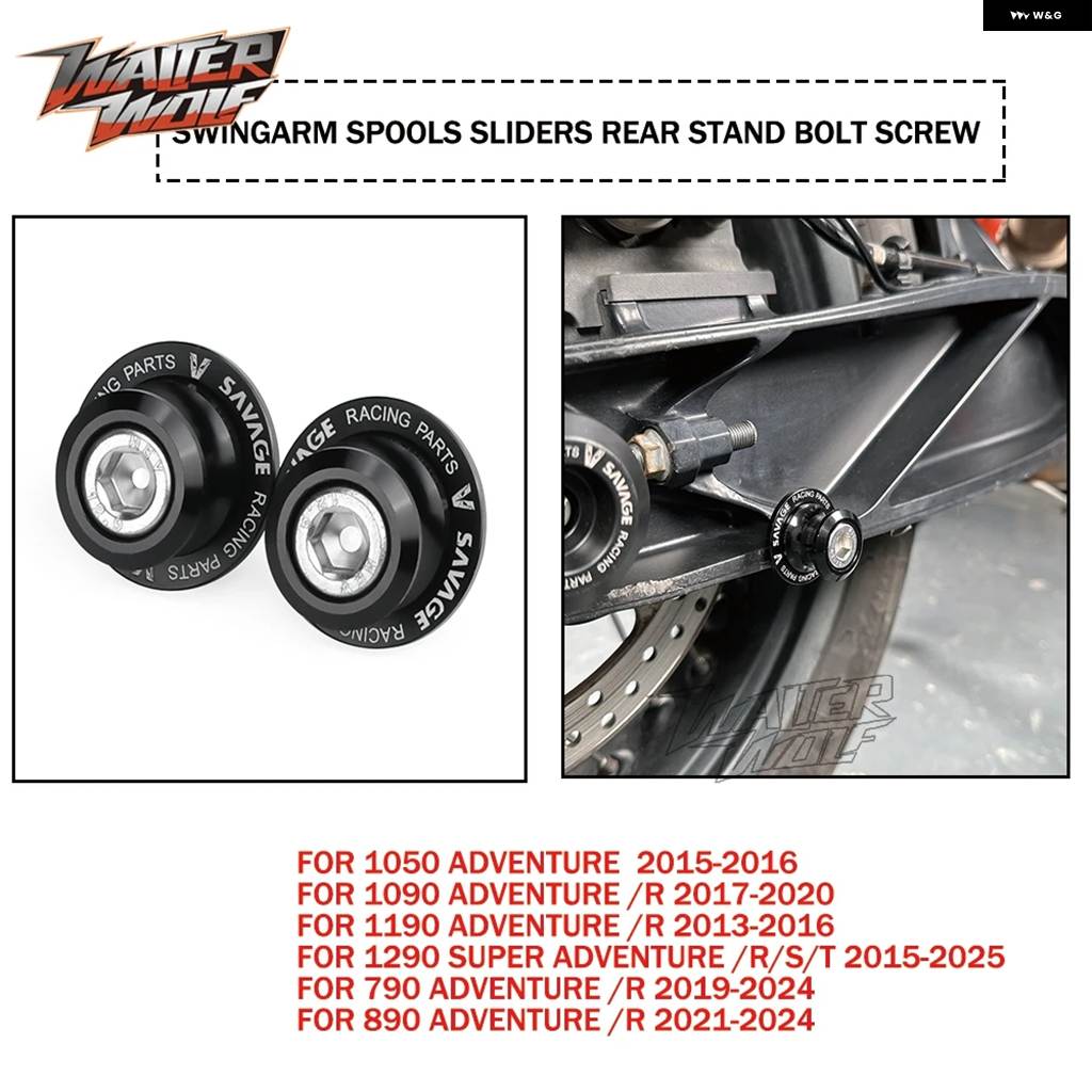 並行輸入品ホイールアクスルスピンドル フォーク スライダー クラッシュ プロテクター 1050 1090 1190 790 890アドベンチャー/R 1290スーパーアドベンチの画像