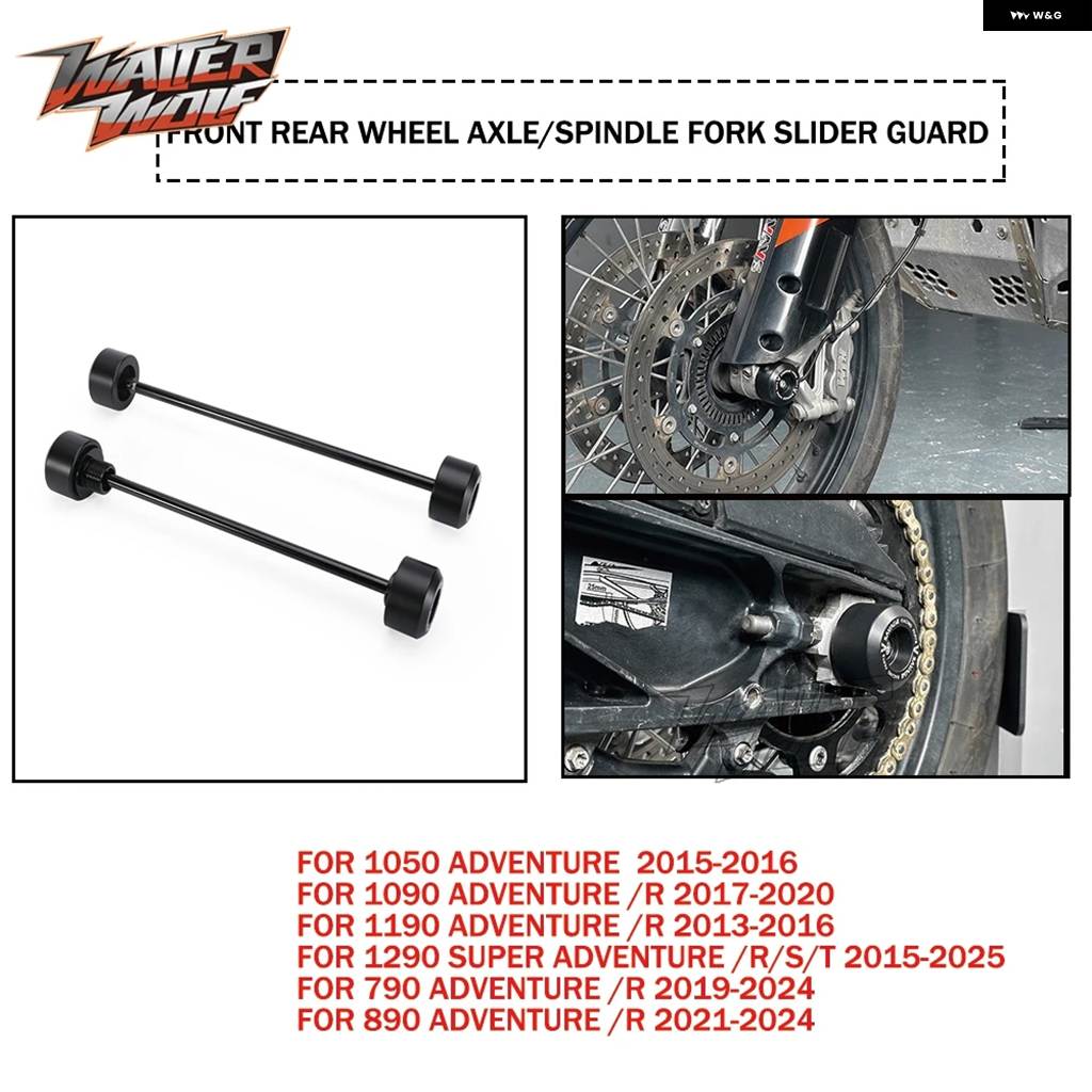 並行輸入品ホイールアクスルスピンドル フォーク スライダー クラッシュ プロテクター 1050 1090 1190 790 890アドベンチャー/R 1290スーパーアドベンチの画像