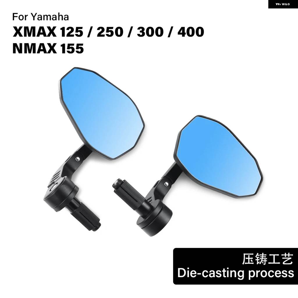 並行輸入品ヤマハ NMAX125 XMAX 125 250 300 400 バイク ハンドルバー ミラー 回転式 防眩 サイドミラー アクセサリー_1