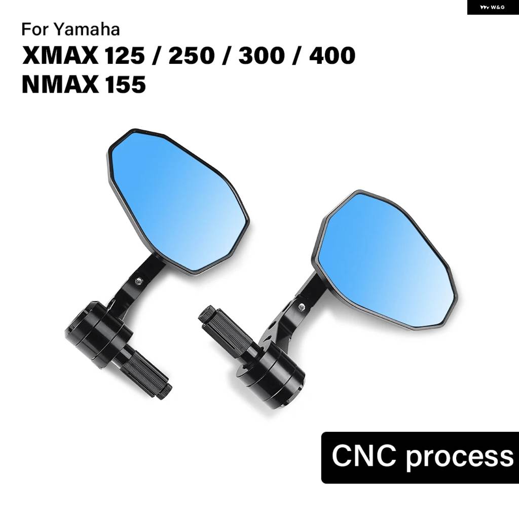 並行輸入品ヤマハ NMAX125 XMAX 125 250 300 400 バイク ハンドルバー ミラー 回転式 防眩 サイドミラー アクセサリー_2