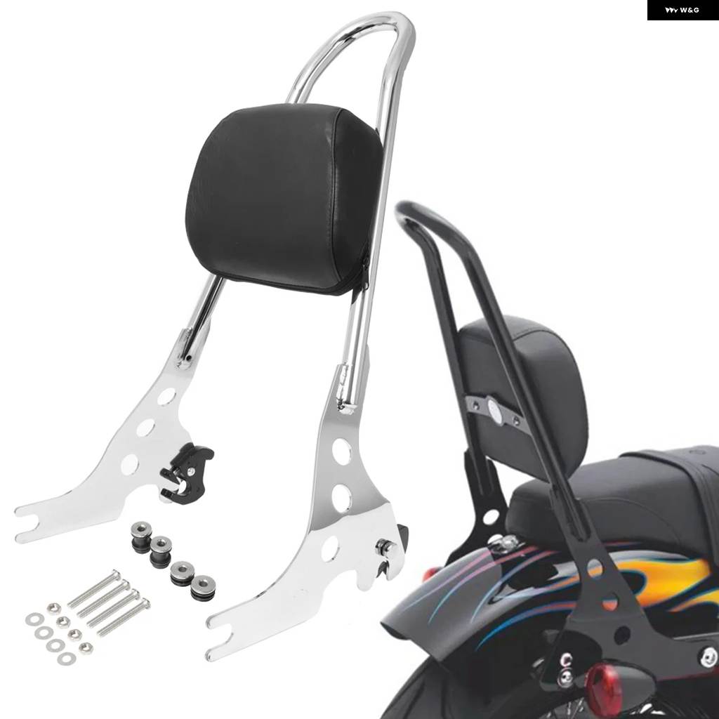 並行輸入品バイク リアパッセンジャーバックレスト パッド シーシーバー クッション ハーレー スポーツスター XL883 1200