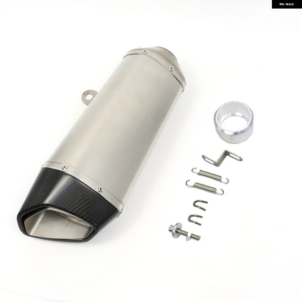 並行輸入品60MM バイク 排気GPマフラー 405MMビッグ パイプ ステンレス カーボン 600CC ヤマハ R1 R6 R3_2