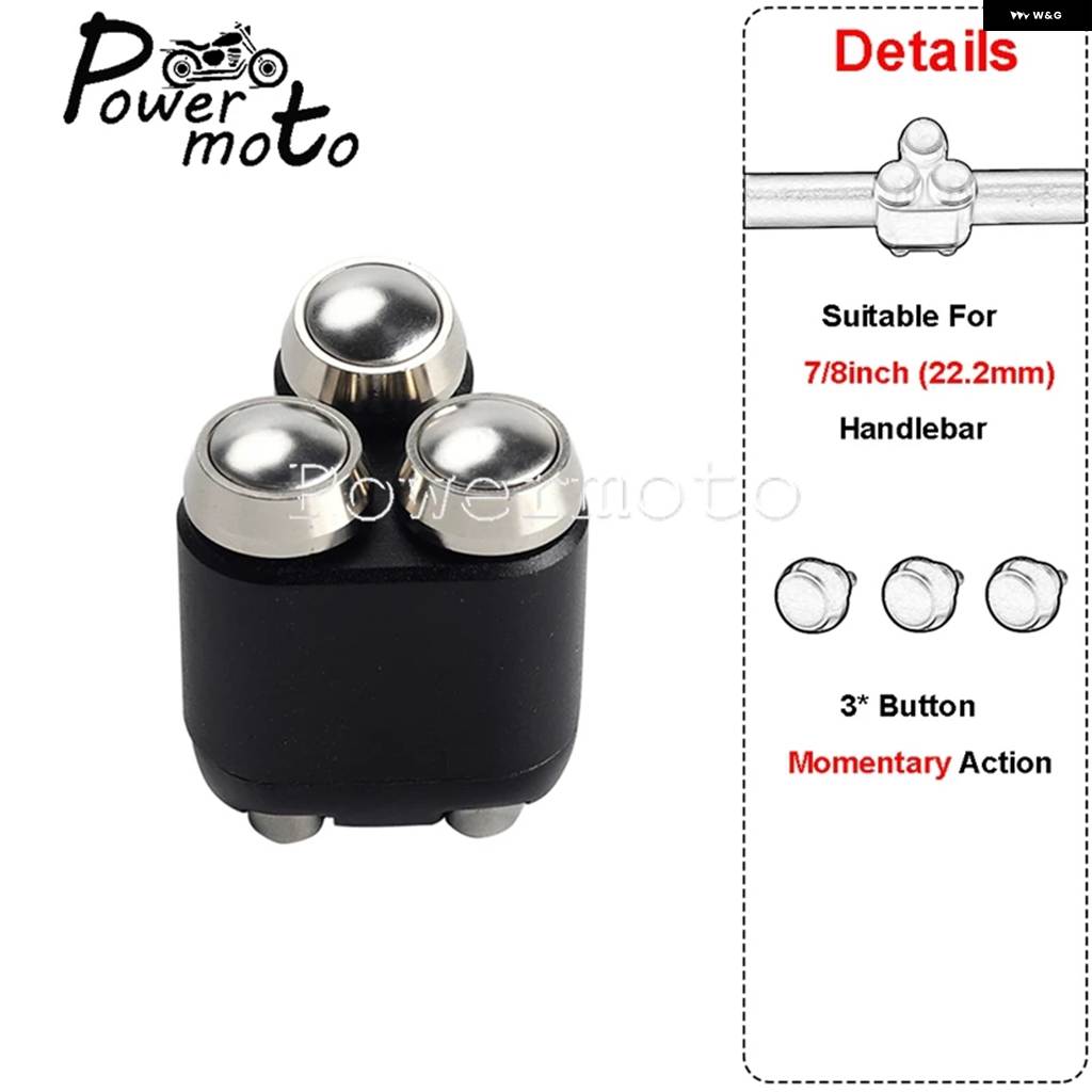 並行輸入品バイク 3 ボタン スイッチ カフェレーサー 25MM 22MM ハンドルバー スイッチ ホンダ CB CMCLCX SL BMW R6 R60 R80 ドゥカティ スクランブラーの画像