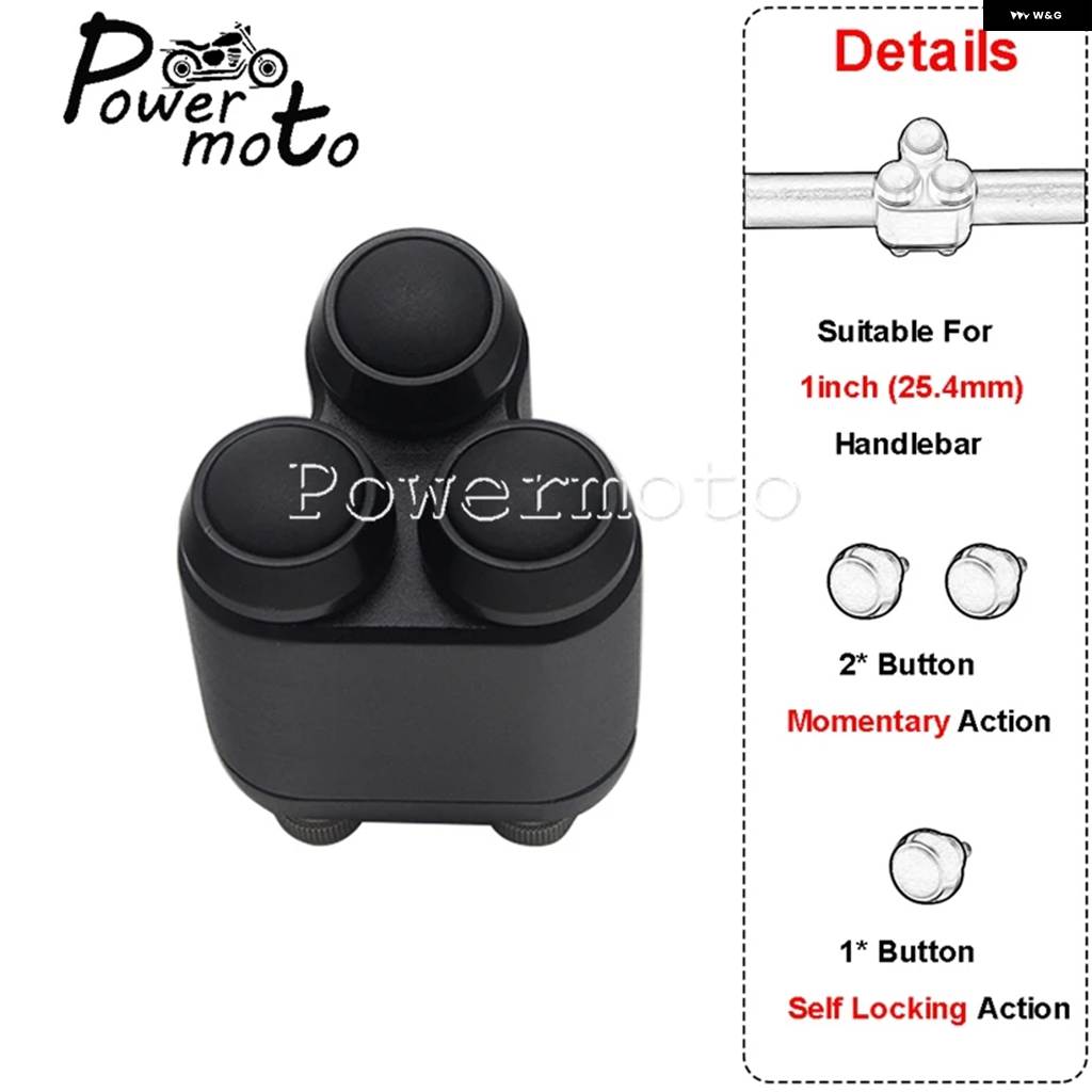 並行輸入品バイク 3 ボタン スイッチ カフェレーサー 25MM 22MM ハンドルバー スイッチ ホンダ CB CMCLCX SL BMW R6 R60 R80 ドゥカティ スクランブラーの画像