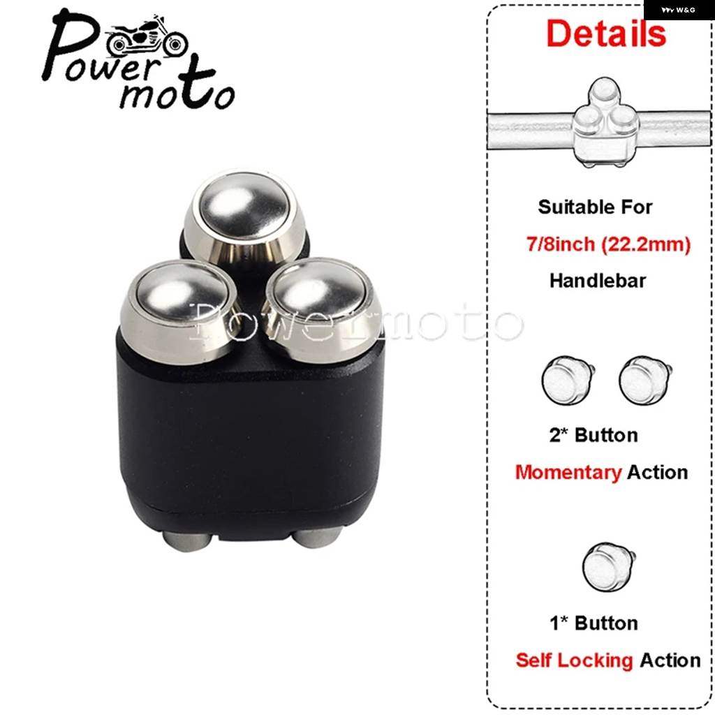 並行輸入品バイク 3 ボタン スイッチ カフェレーサー 25MM 22MM ハンドルバー スイッチ ホンダ CB CMCLCX SL BMW R6 R60 R80 ドゥカティ スクランブラーの画像