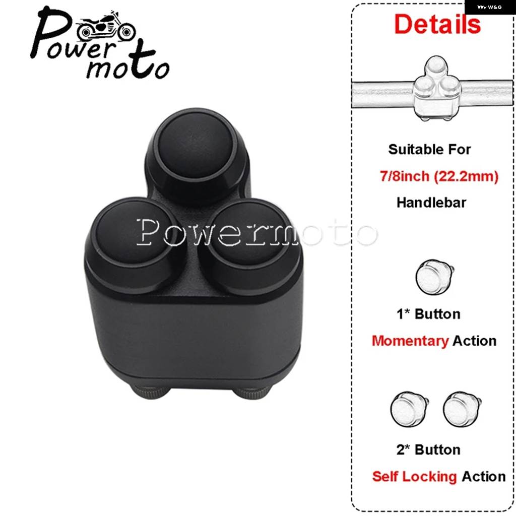 並行輸入品バイク 3 ボタン スイッチ カフェレーサー 25MM 22MM ハンドルバー スイッチ ホンダ CB CMCLCX SL BMW R6 R60 R80 ドゥカティ スクランブラーの画像