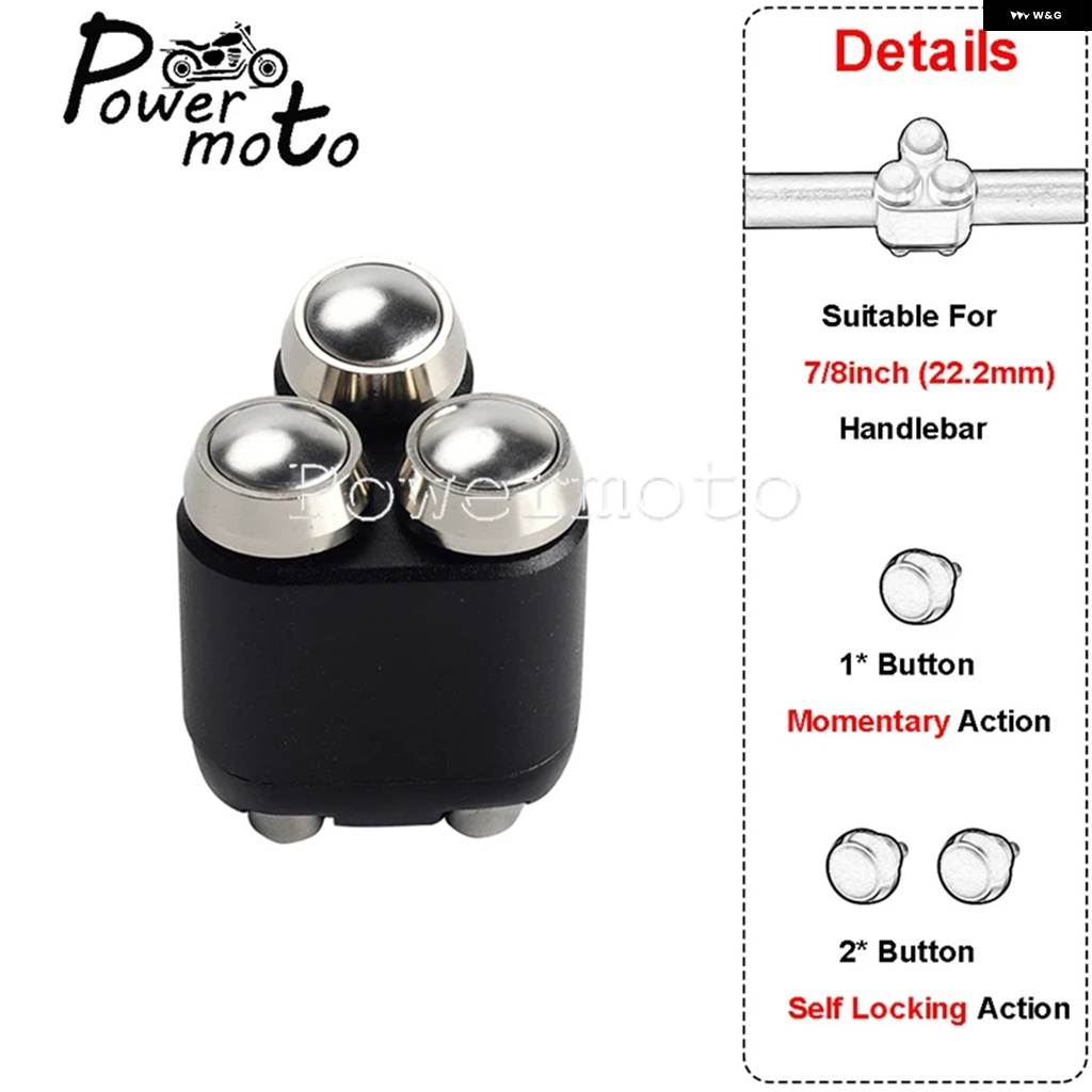 並行輸入品バイク 3 ボタン スイッチ カフェレーサー 25MM 22MM ハンドルバー スイッチ ホンダ CB CMCLCX SL BMW R6 R60 R80 ドゥカティ スクランブラーの画像