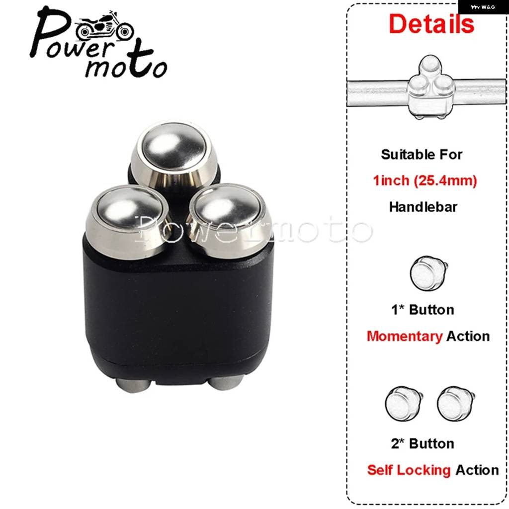 並行輸入品バイク 3 ボタン スイッチ カフェレーサー 25MM 22MM ハンドルバー スイッチ ホンダ CB CMCLCX SL BMW R6 R60 R80 ドゥカティ スクランブラーの画像