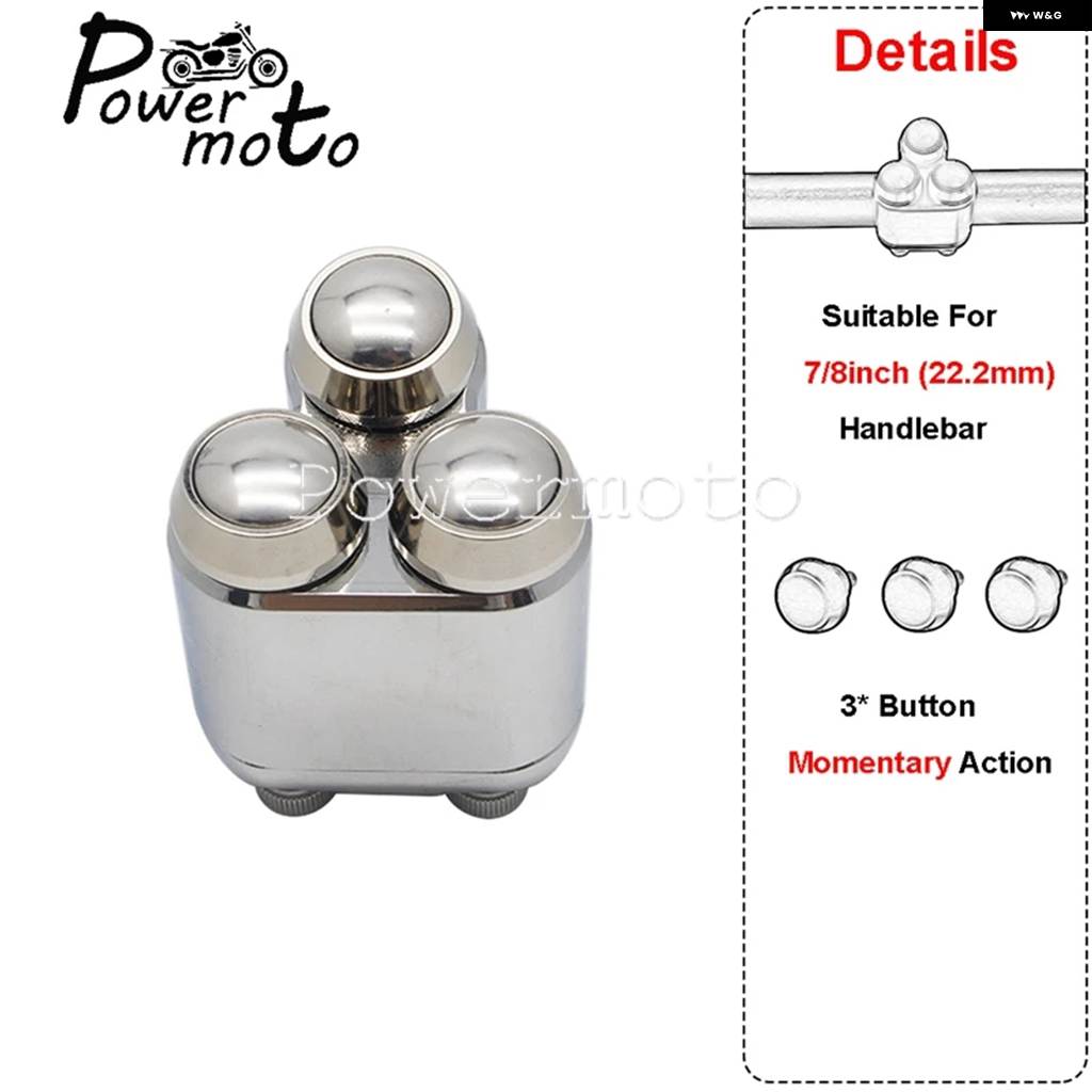 並行輸入品バイク 3 ボタン スイッチ カフェレーサー 25MM 22MM ハンドルバー スイッチ ホンダ CB CMCLCX SL BMW R6 R60 R80 ドゥカティ スクランブラーの画像