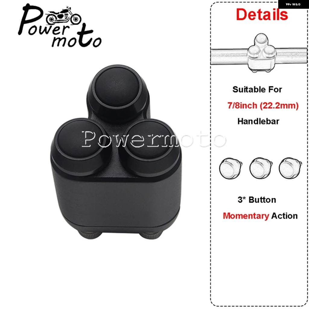 並行輸入品バイク 3 ボタン スイッチ カフェレーサー 25MM 22MM ハンドルバー スイッチ ホンダ CB CMCLCX SL BMW R6 R60 R80 ドゥカティ スクランブラーの画像