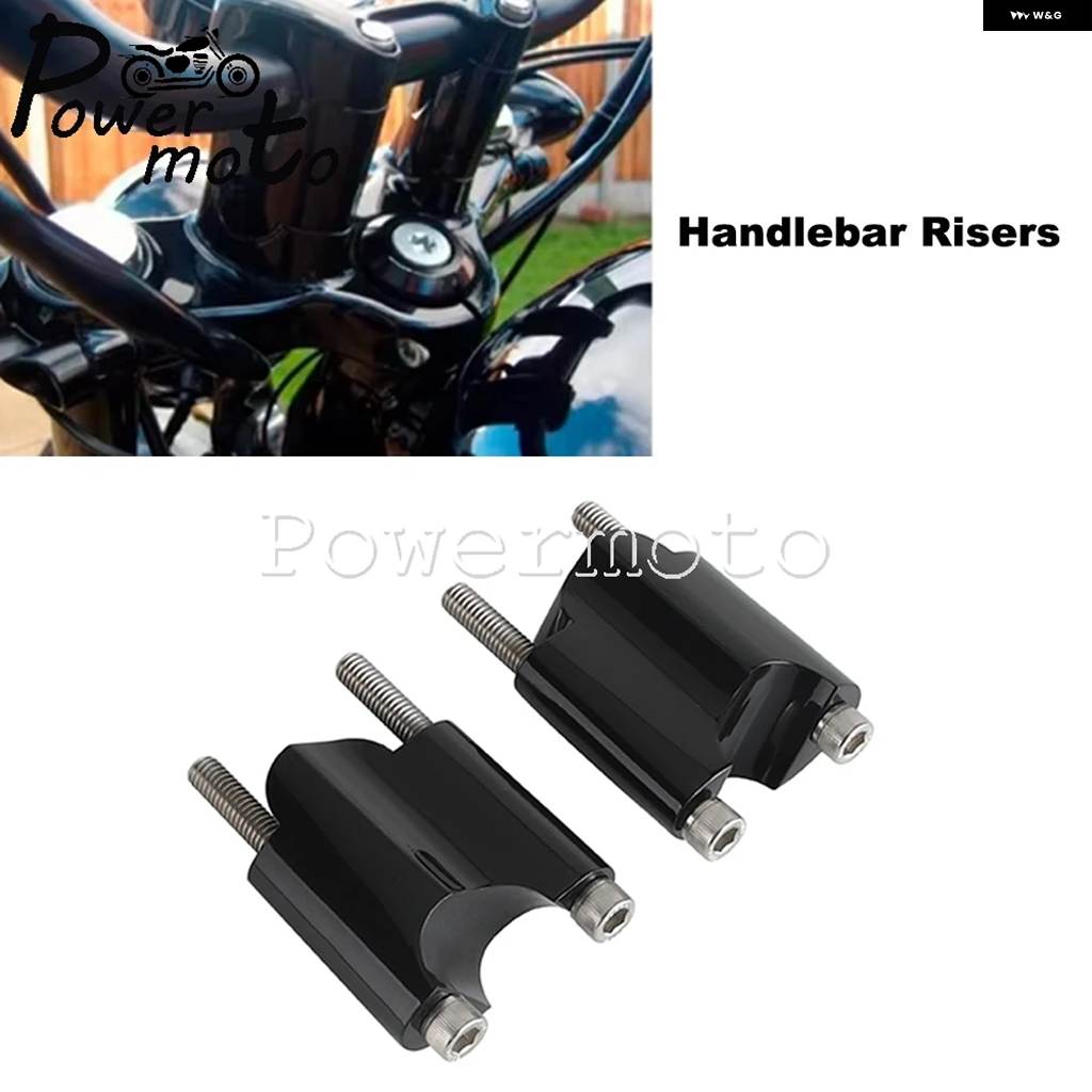 並行輸入品25MMバークランプ マウント ボルトライザー 1インチ ハンドルバー ライザー 2インチライザーエクステンションブロック ハーレー スポーツスタの画像