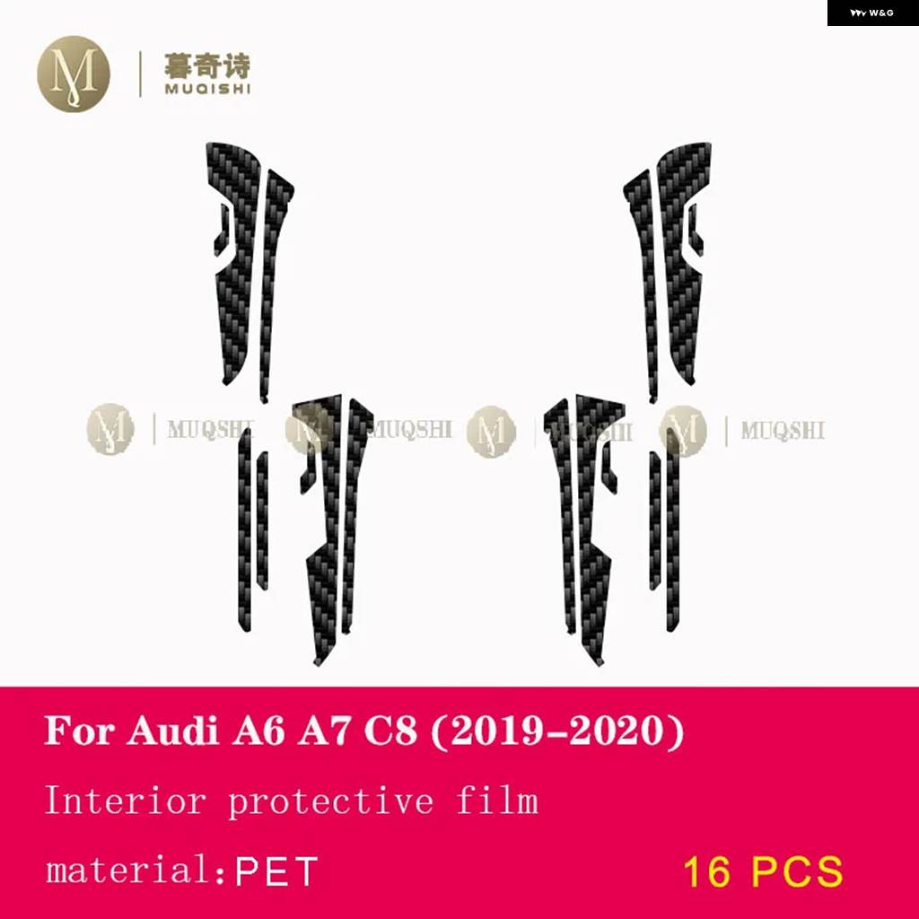 並行輸入品 PET 5D カーボンフィルム アウディ A6 A7 C8 2019-2023 車内センター コンソール 傷防止フィルム スクリーンの画像