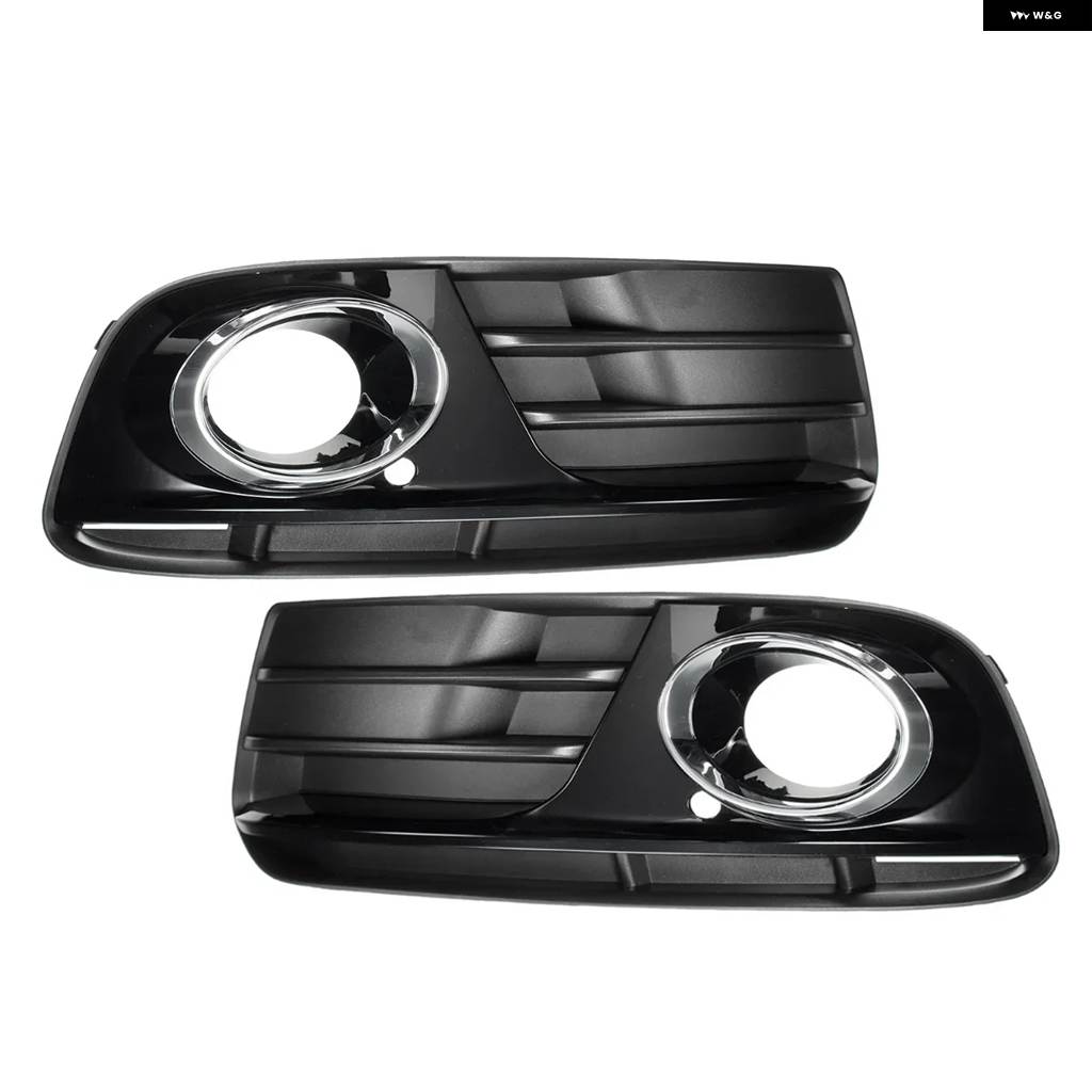 並行輸入品 ブラック フロント バンパー グリル アウディ Q5 2013 - 17 フロント バンパー フォグライト ランプ カバー グリル 8R0807681の画像