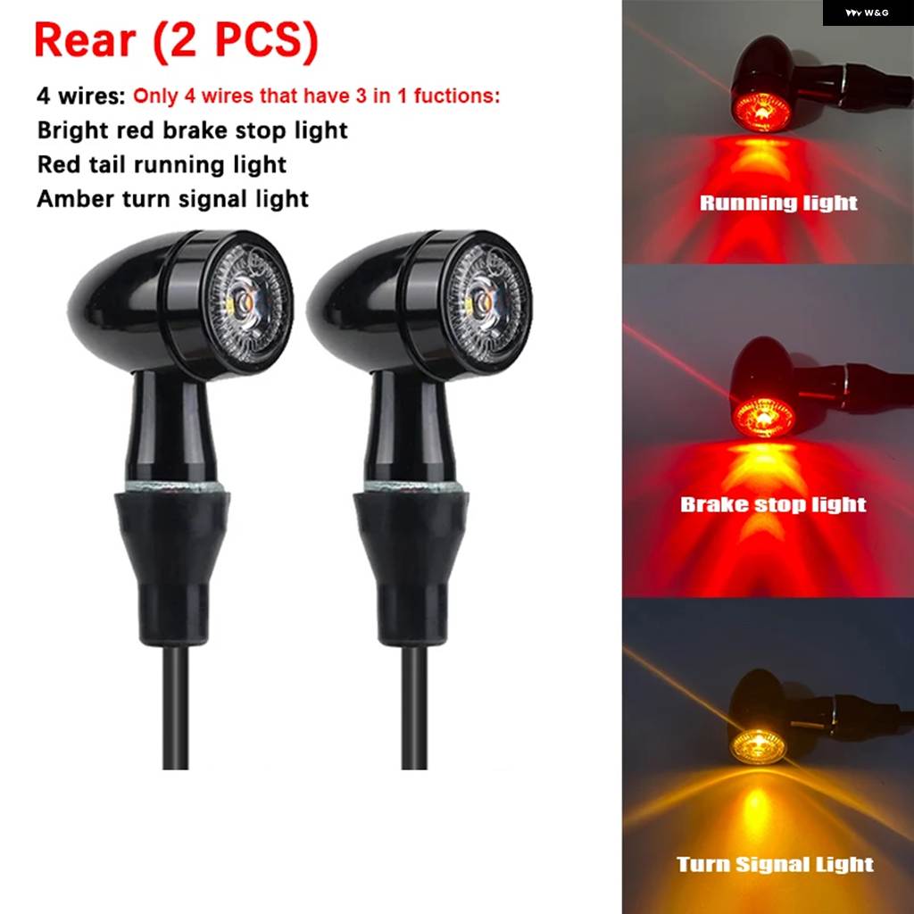 並行輸入品 E32 EMARK バレット マイクロ LED ウィンカーライト 3IN1 ウィンカー インジケーター リアブレーキ ストップ テールライト ハーの画像