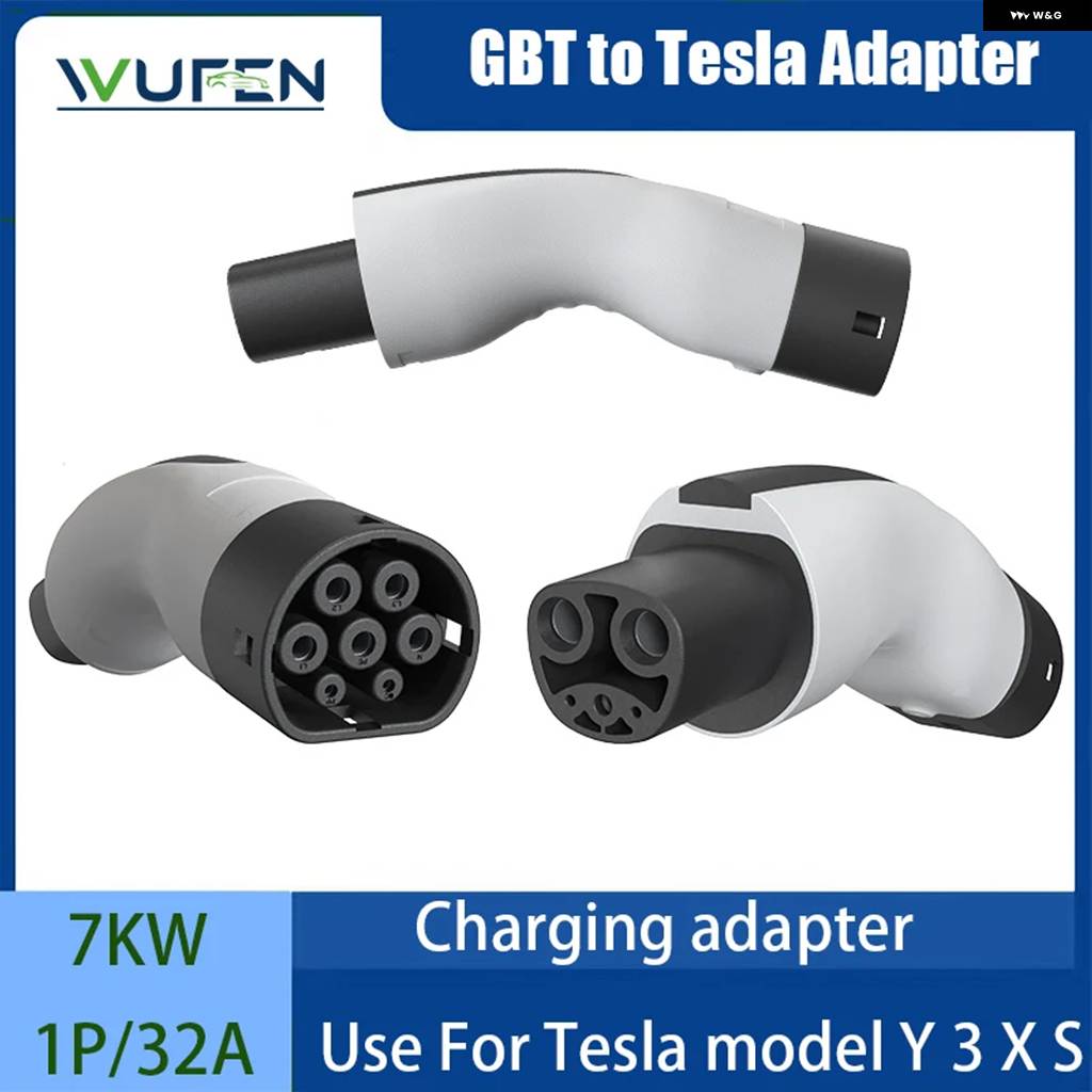 並行輸入品 WUFEN GBT - TESLA TPC NACS アダプター 2023 モデルY X S 電気コネクター カー 32A 250V アダプター 7KWの画像