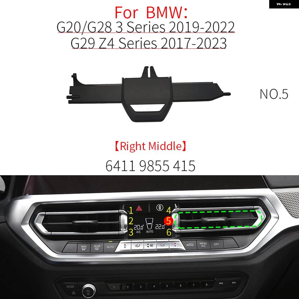 ブランド登録なし - 並行輸入品 BMW G20 G29 G01 車用 向こう正面 エアベント 食べ物屋 ゼムクリップ 刈り込み 一部分 空調設備 吹逃げ道 リペアキット B