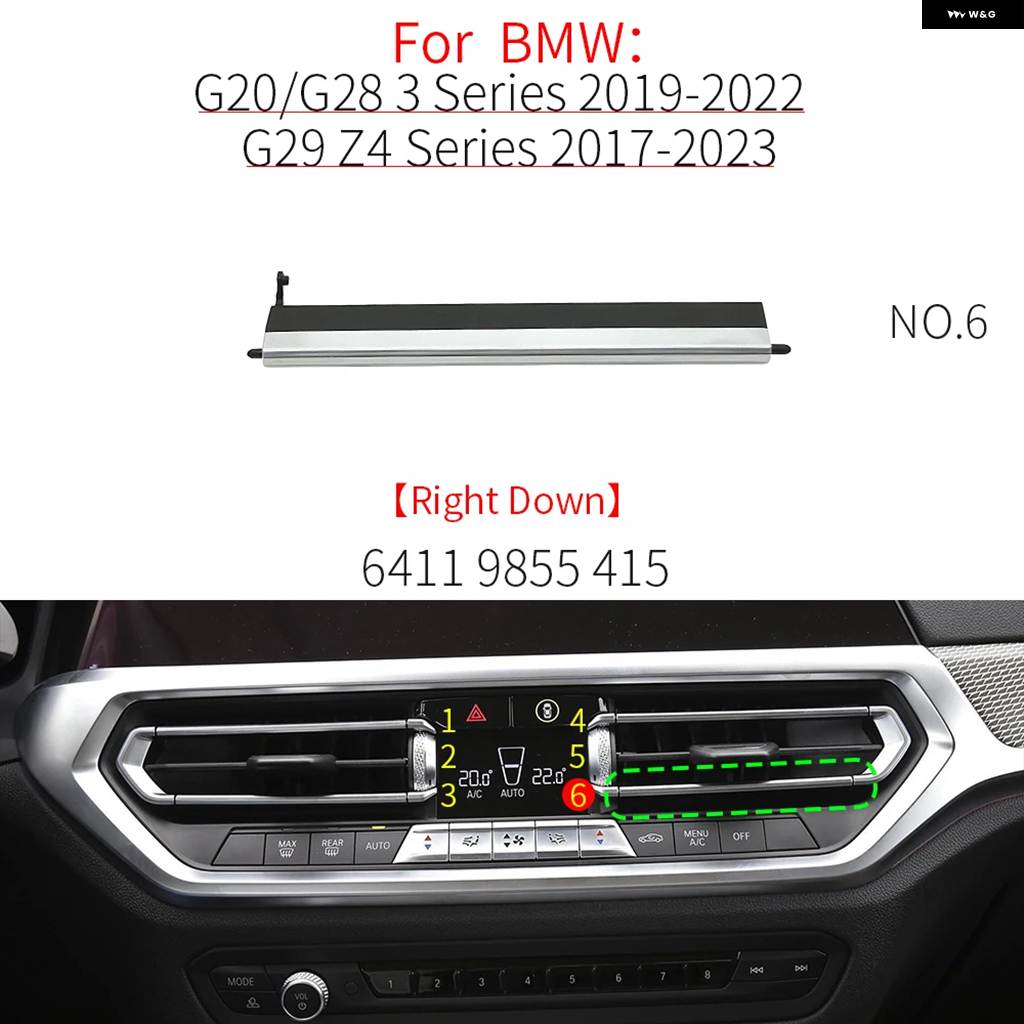 ブランド登録なし - 並行輸入品 BMW G20 G29 G01 車用 向こう正面 エアベント 食べ物屋 ゼムクリップ 刈り込み 一部分 空調設備 吹逃げ道 リペアキット B