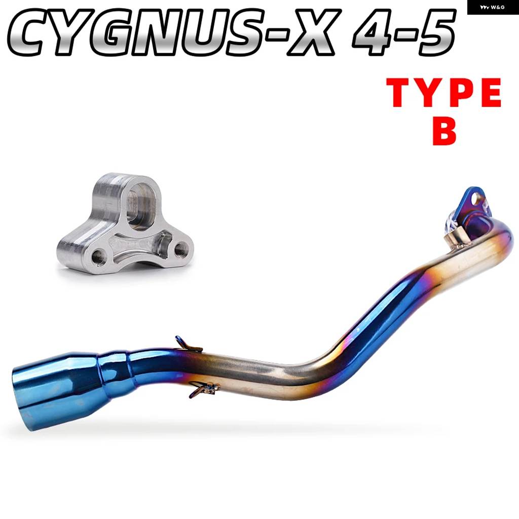 並行輸入品 ヤマハ シグナス V4-V5 エキゾースト エスケープフロントリンク パイプ フルエキゾーストマフラー STYEM スリップオの画像