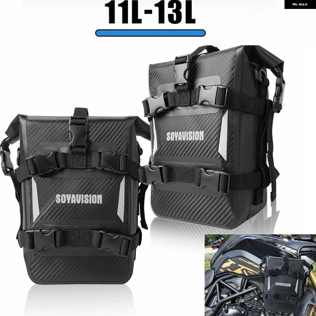 並行輸入品 バイクフロント バンパー バッグ テールバッグ バイクサイドバッグ 8L 完全 防水 モトサドルパニアバッグの画像