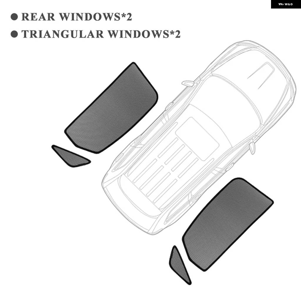 並行輸入品 ジープ ラングラー サハラ 4ドア 2019-2023 2024 用 マグネット式車窓カーテン シャドーメッシュ ガラスシェード_6