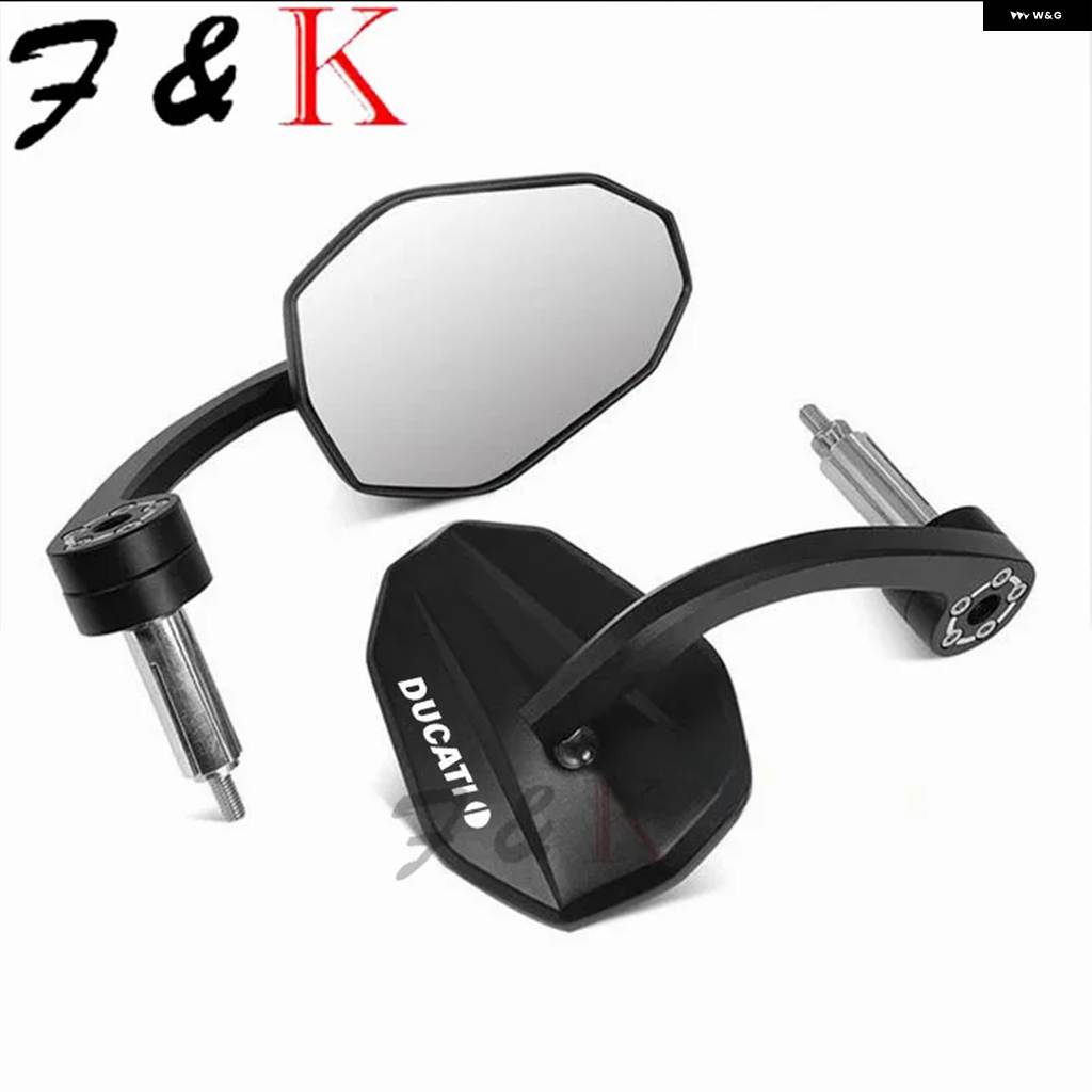 並行輸入品 ドゥカティ ストリートファイター V4/V2 2020-20231098/848/1100 2009-2019 バイク バーエンド ミラー 7/8インチ 22Mの画像