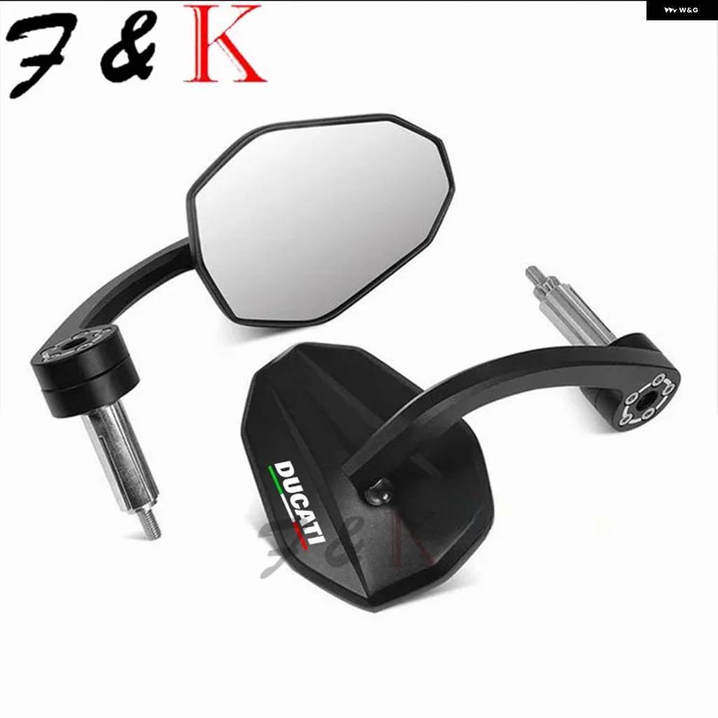 並行輸入品 ドゥカティ ストリートファイター V4/V2 2020-20231098/848/1100 2009-2019 バイク バーエンド ミラー 7/8インチ 22Mの画像