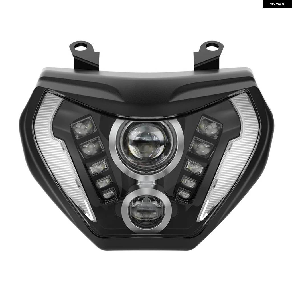 並行輸入品 E24 LED ヘッドライト ヘッドランプ ヤマハ MT07 2018 2019 2020 E-MARK バイクライトランプ H4 バルブ DRLの画像